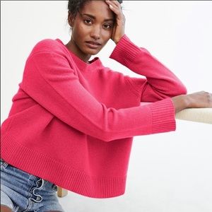 Jenni Kayne Cashmere Crewneck in Fuschia XS